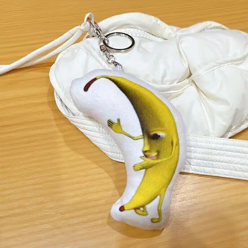 Брелок в форме банана Женский, креативный милый брелок с фруктами и бананами, автомобильный брелок, аксессуары для сумок, подарочные украшения