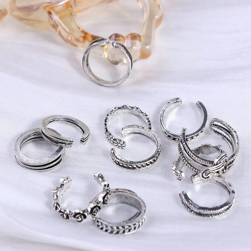 12 Stuks Zomer Teenringen Voor Vrouwen Outdoor Strandvakantie Open Verstelbare Metalen Vrouwen Voet Ring Hart Voet Ring Set