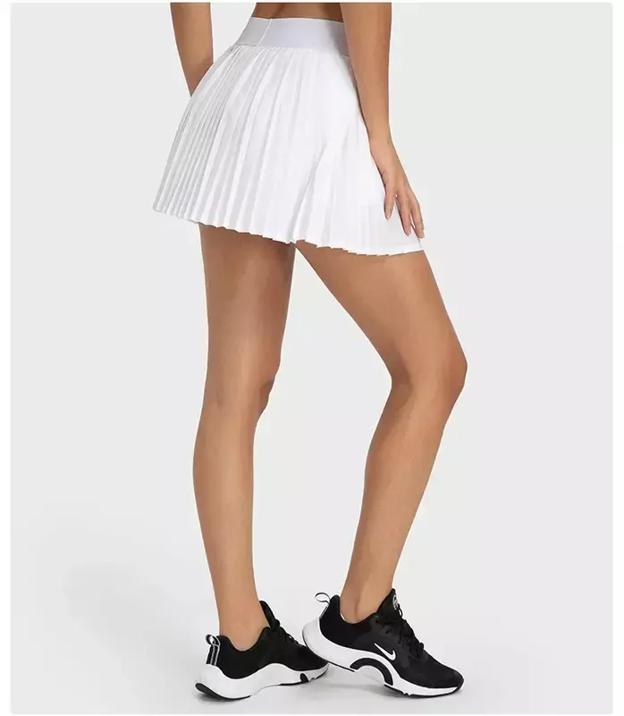 Cytrynowe damskie sportowe spódnice tenisowe spodenki Golf plisowana spódnica z podszewką Outdoor Jogging legginsy gimnastyczne wypoczynek Fitness krótkie spódniczki