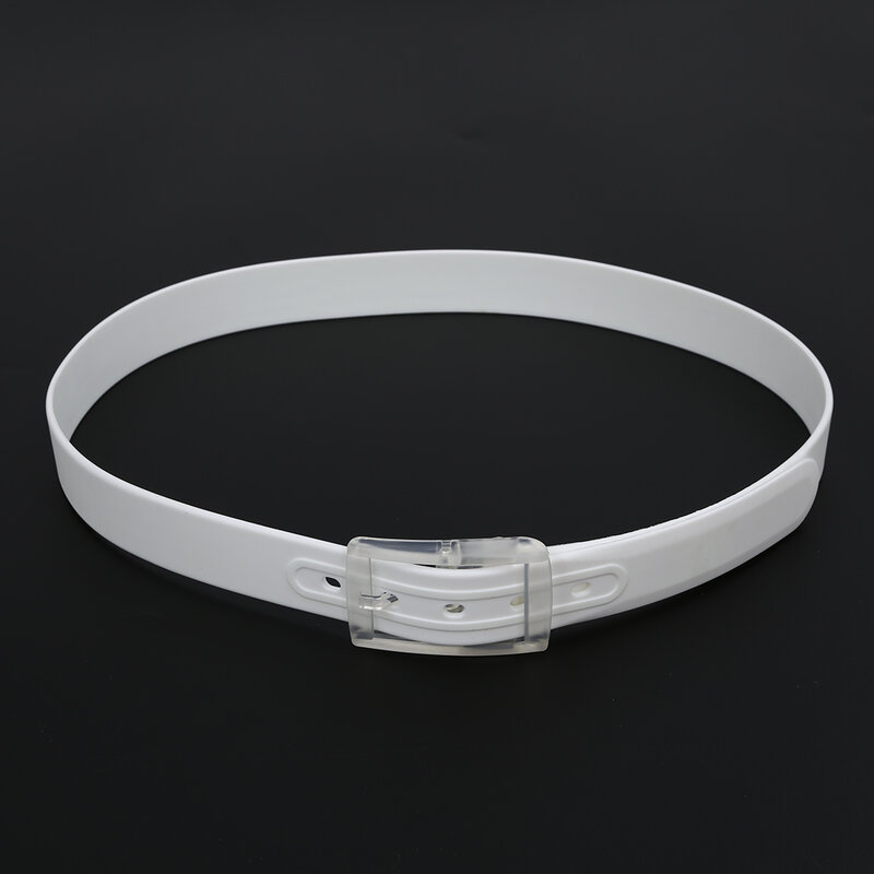 Unisex Candy Colours Silicone Plastic belt white