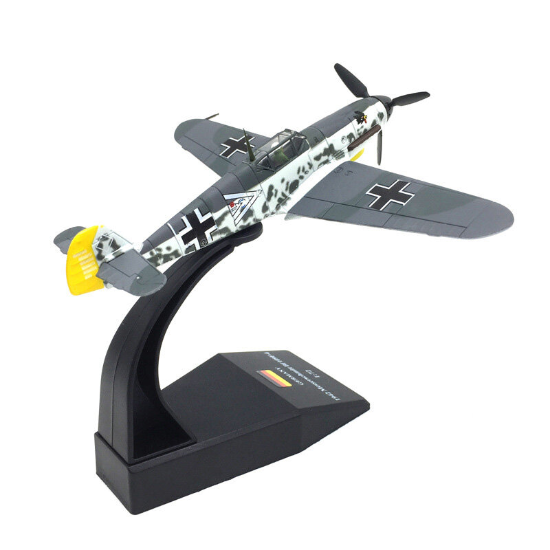 1/72 Scale German World War II Fighter BF109 Plane Diecast Metal Military Aircraft Model Drop Shipping Collection Gift Toy