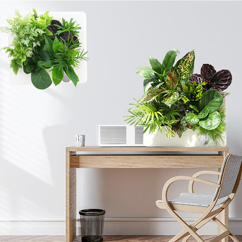 Quadro de imagem vaso de flores planta vege jardim parede-montado vasos de flores decoração plantas de casa sistema de cultivo suculento vaso de flores caixa