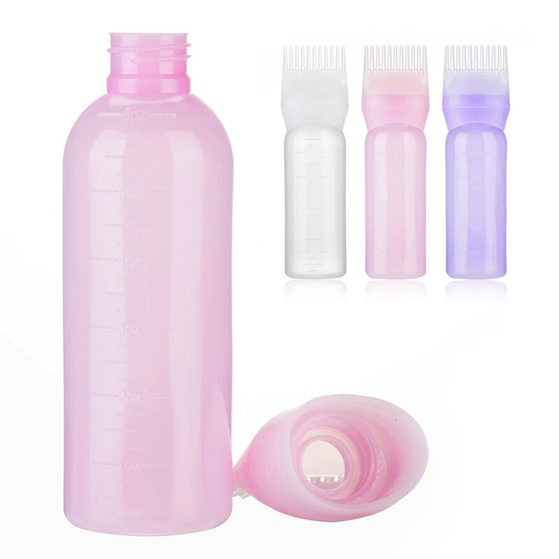 120ml Hair Dye Applicator Brush Bottles Dyeing Shampoo Bottle Oil Comb Hair Dye Bottle Applicator Hair Coloring Styling Tool