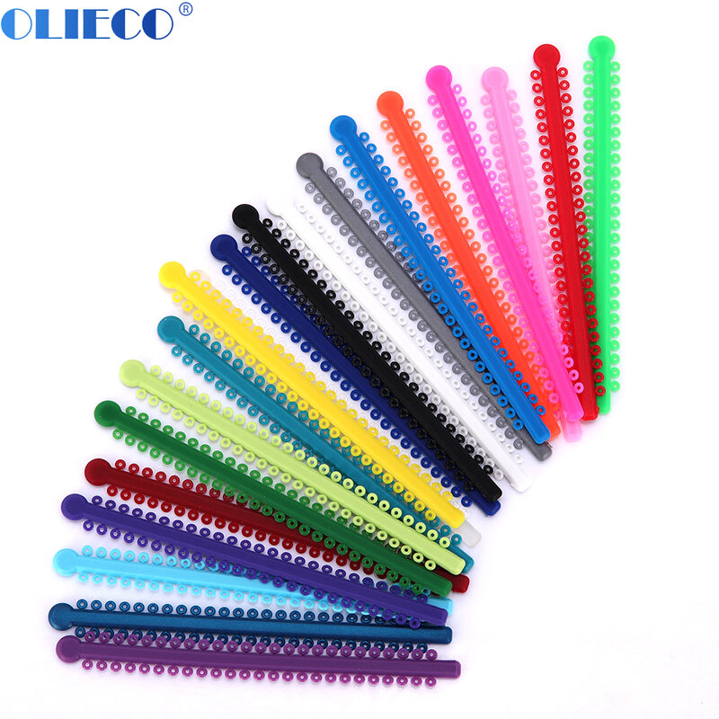 Zahn elastische Ligatur bindungen elastomer für kiefer ortho pä dische Zahnspange halterungen 23 Farben erhältlich 1000 Krawatten ringe pro Packung