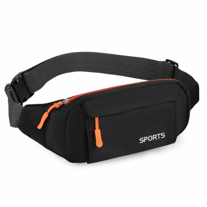 Polyester Waist Pack Sports Running Waterproof Gym Fitness Waist Bag Oxford Cloth Mobile Phone Holder Unisex