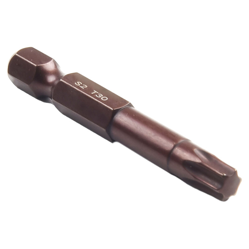 Magnetic Torx chave de fenda para broca elétrica, chave de fenda Plum Blossom, magnético sem furo, Hex Shank, 50mm