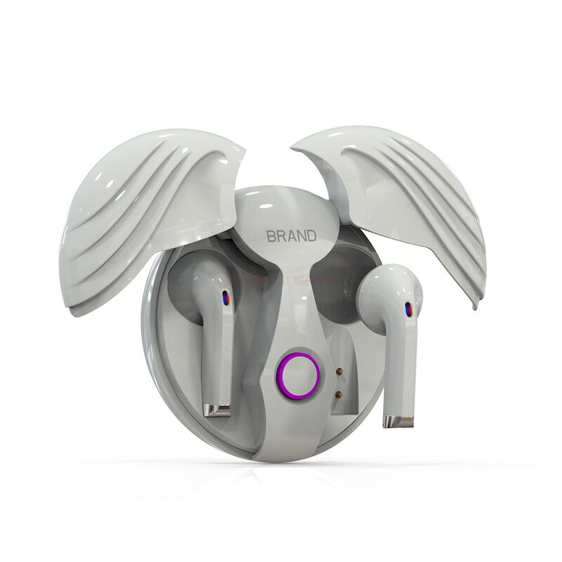 2023 nowy zestaw słuchawkowy Bluetooth słuchawki bezprzewodowe anielskie skrzydła słuchawki douszne Tws Stereo Sport gry wideo styl Rock