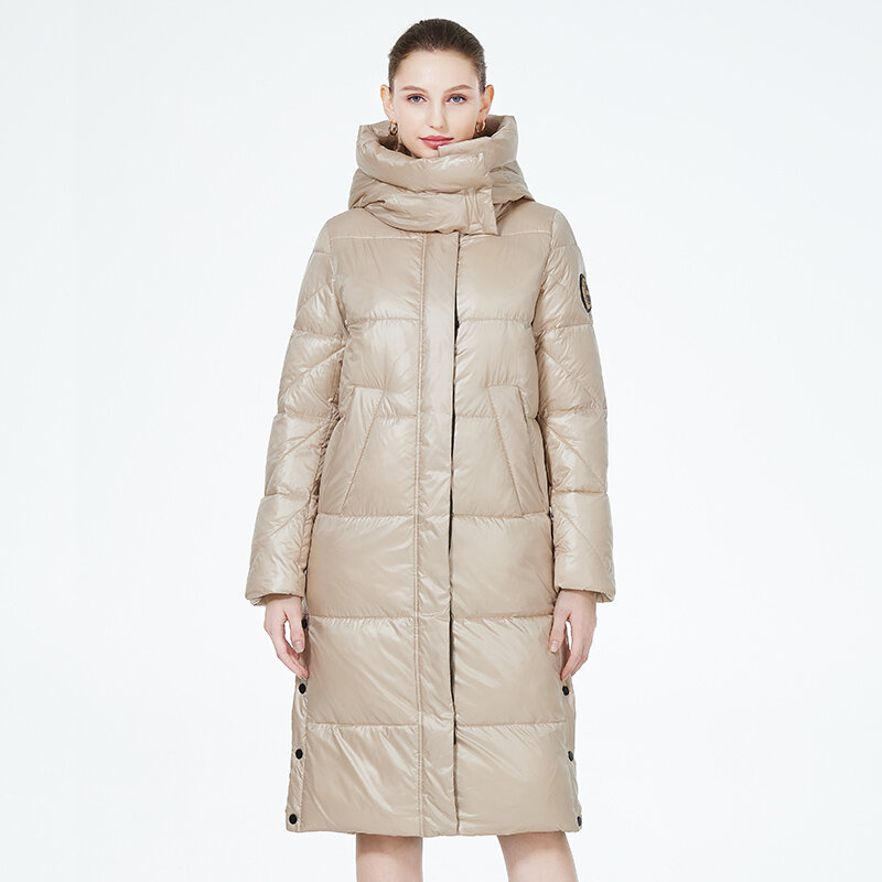 ICEbear 2023 giacca invernale alla moda da donna con cappuccio caldo parka piumini cappotto trapuntato femminile di alta qualità GWD20155D