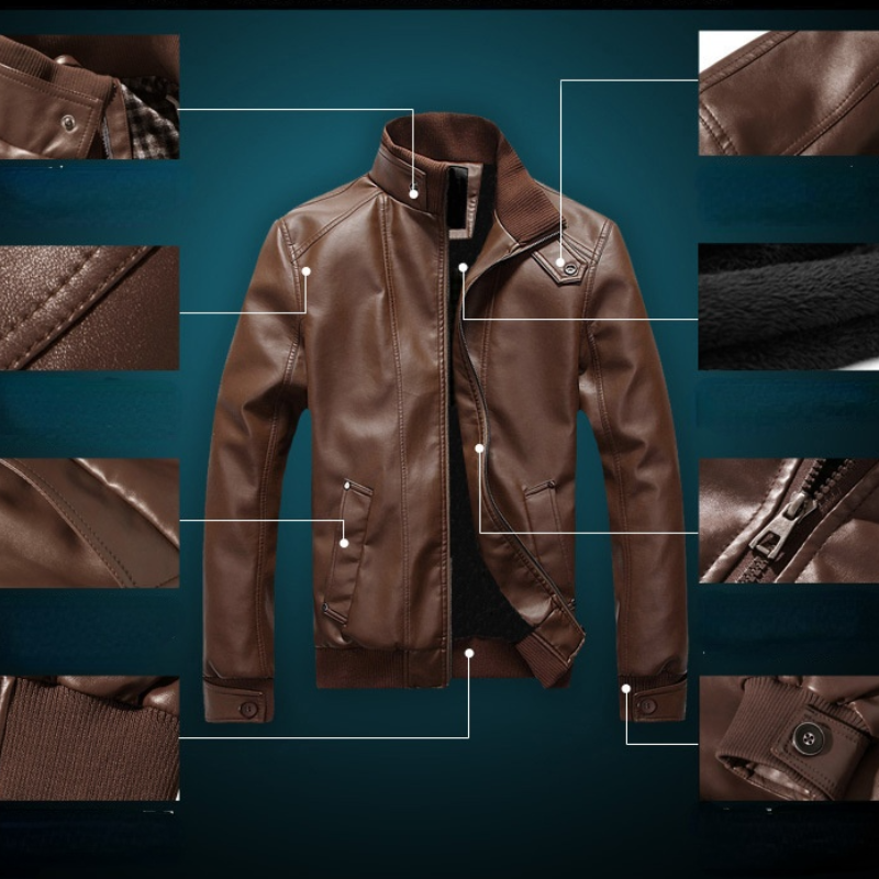 MRMT-ropa de cuero para hombre, chaqueta fina de locomotora, prendas de vestir exteriores, 2024