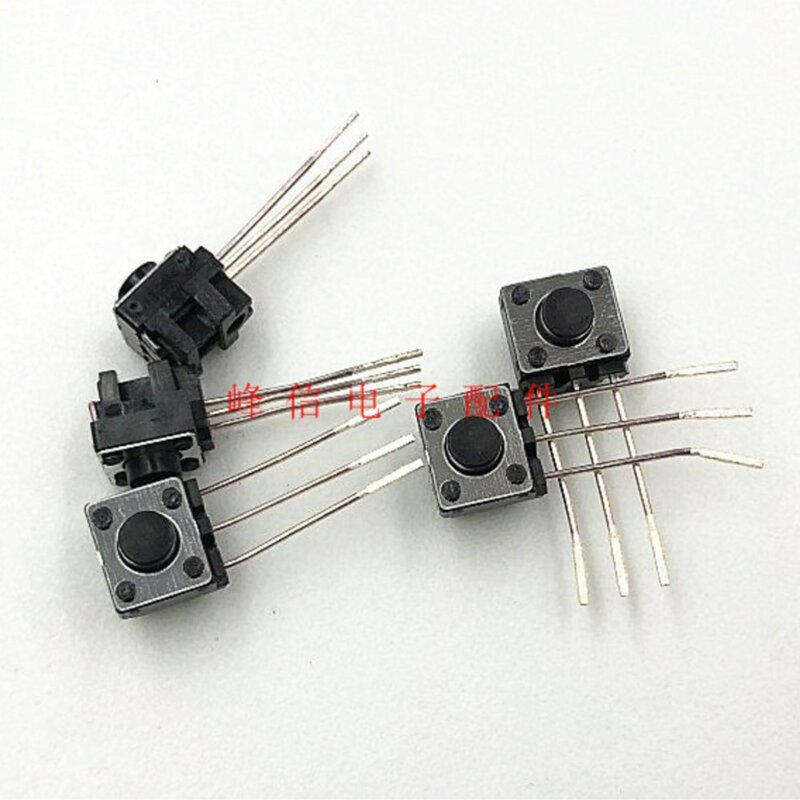 5Pcs Japanese Side Touch Switch Small Button Light Force Long Foot 3 Feet Side Press Button Switch Micro-movement Horizontal