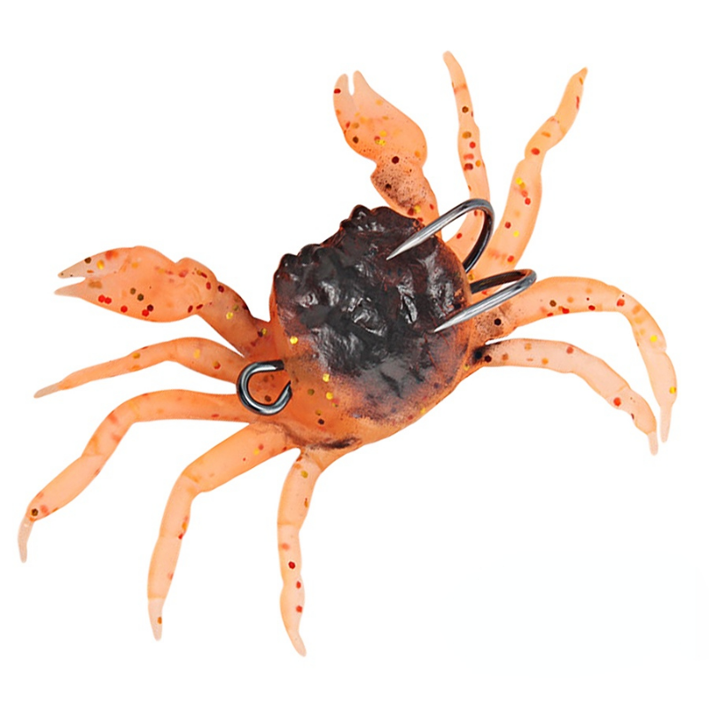 Crabe de simulation 3D pour poulpe, appâts artificiels, leurres de pêche en silicone souple avec crochet, outils de pêche en eau salée, hiver, 10cm
