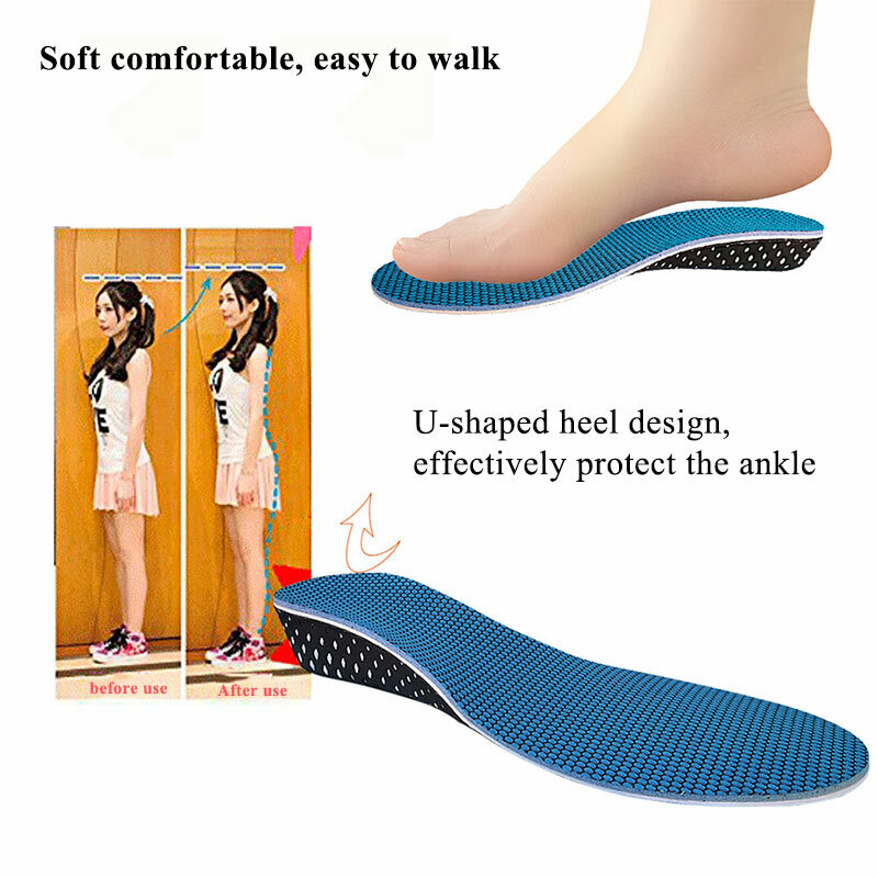 EXPfoot-Palmilhas Unissex de Espuma de Memória para Homens e Mulheres, Palmilha de Aumento de Altura, Almofada Confortável, Inserir Sapatos, Presente, 1 Par