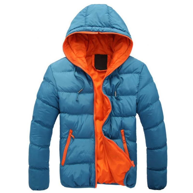 2023 겨울 따뜻한 두꺼운 파카 코트, 남성 캐주얼 방풍 오버코트, 후드 재킷, 남성 아웃웨어 의류 코트