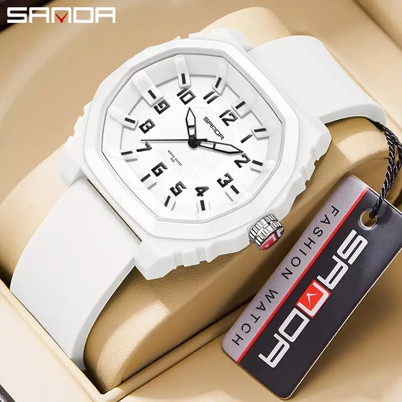 2023 Sanda 3236 часы популярные простые цифровые кварцевые часы модные Универсальные водонепроницаемые электронные детские часы