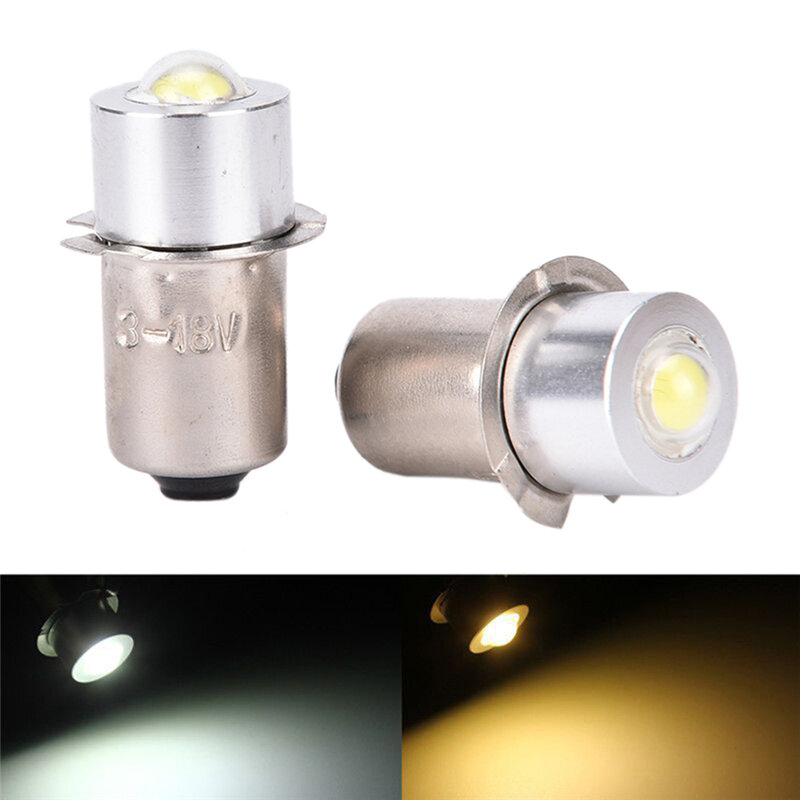 LED Light Flashlight Bulb P13.5S PR2 1W 90 Lumen Warm Pure White For Interior Bike Torch Spot Lamp Work Lights Bulb DC18/DC3 18V