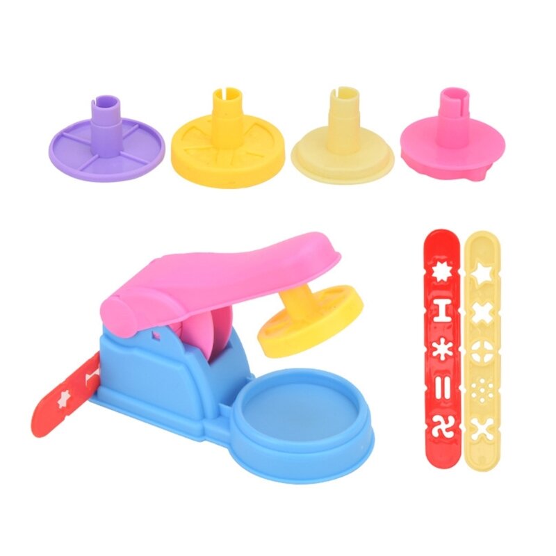 Y1UB Plasticinas coloridas fazendo brinquedos para crianças DIY ferramenta molde artesanal brinquedo casinha brincar