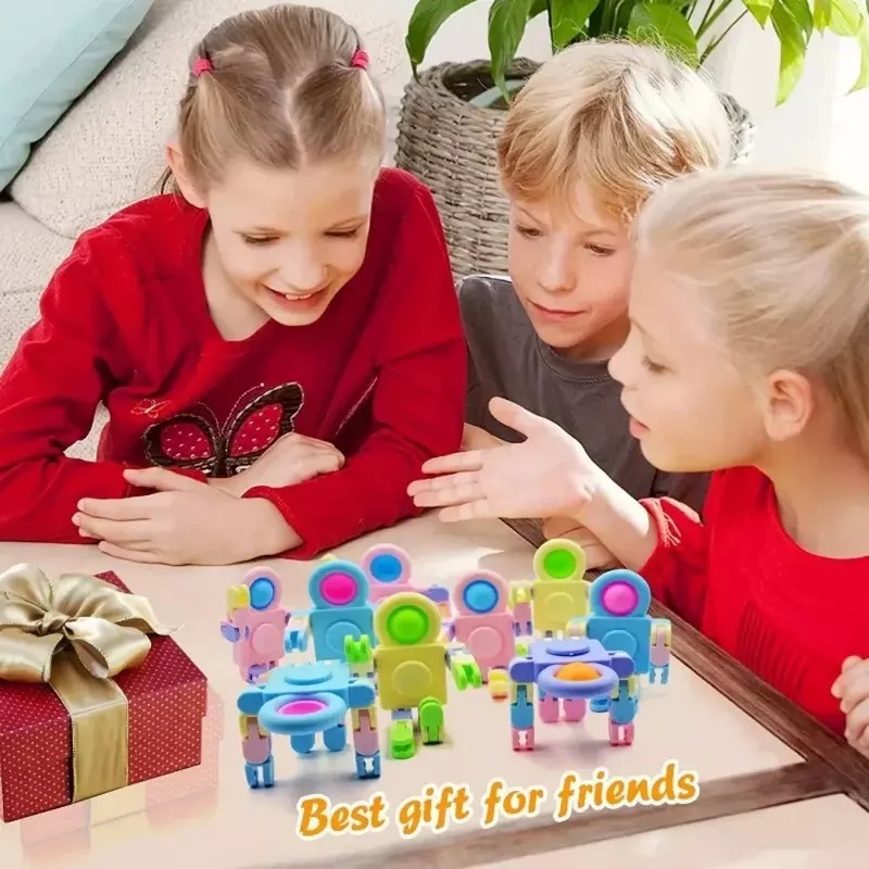 Juguetes sensoriales giratorios para niños y adultos, cadena Deformable para aliviar el estrés, regalos de cumpleaños