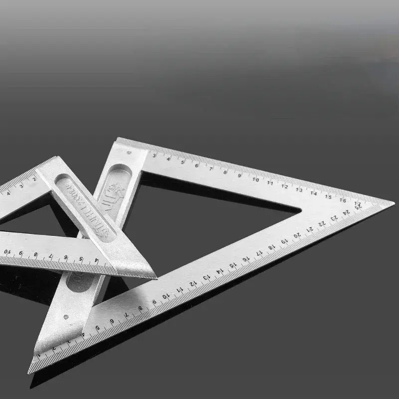Regla cuadrada de aleación de aluminio, ángulo recto, 90, regla de torneado para carpintería, herramientas de medición, calibre