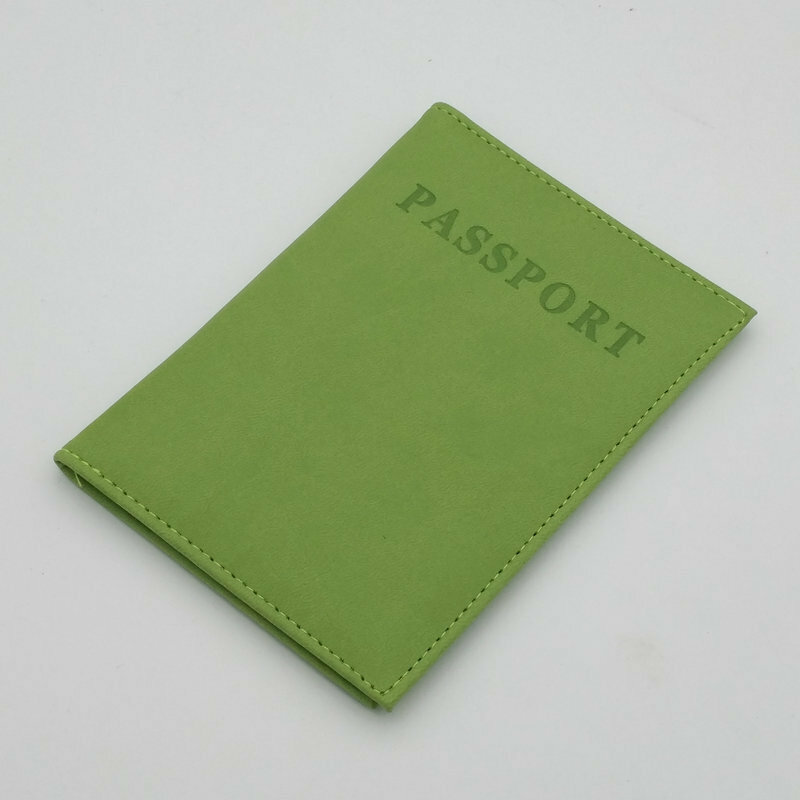 Solid Color PU Leather Passport Covers Document Cover Travel Passport Holder ID Card Passport Holder Travel Accessories