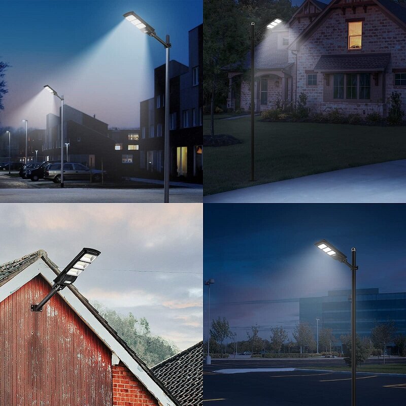 Solar Street Lamp Outdoor Remote Waterproof For Garden jardin para exterior Landscape Spotlight Wall Powered Flood 450 LED Light