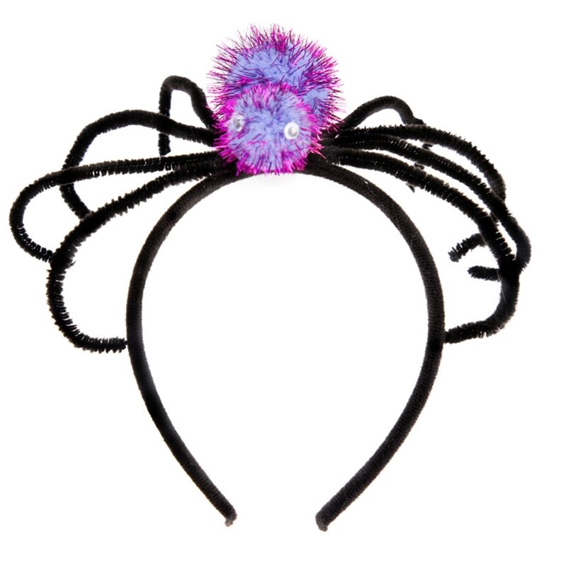 Spiders Decor Hair Hoop Women Spa Wash Face Makeup Headband for Photoshoots Halloween Party Hair Accessories R7RF