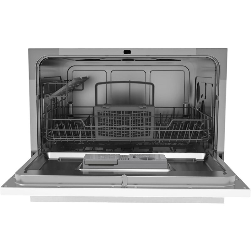 Counter Top Dishwasher, 6 Place Settings, Portable, White