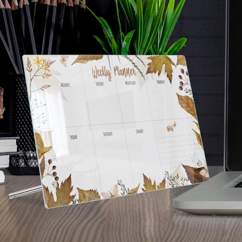 Acrylic Dry Erases Board Clear Desktop Planner Note Memo White Boards Weekly Monthly Whiteboard Meal Planner Menu Board Dropship