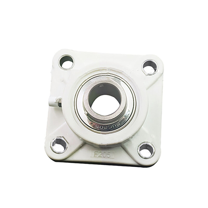 1Pc Plastic Nylon Square Seat Stainless Steel Outer Spherical Bearing SUCF204 205 206 207 208 209 210 Plastic Seat&304 Bearing