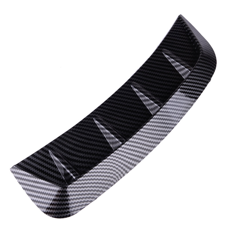 1 Pair Black Carbon Fiber Style ABS Car Wheel Arch Eyebrow Sticker Protector Strip Side Fender Trim Cover