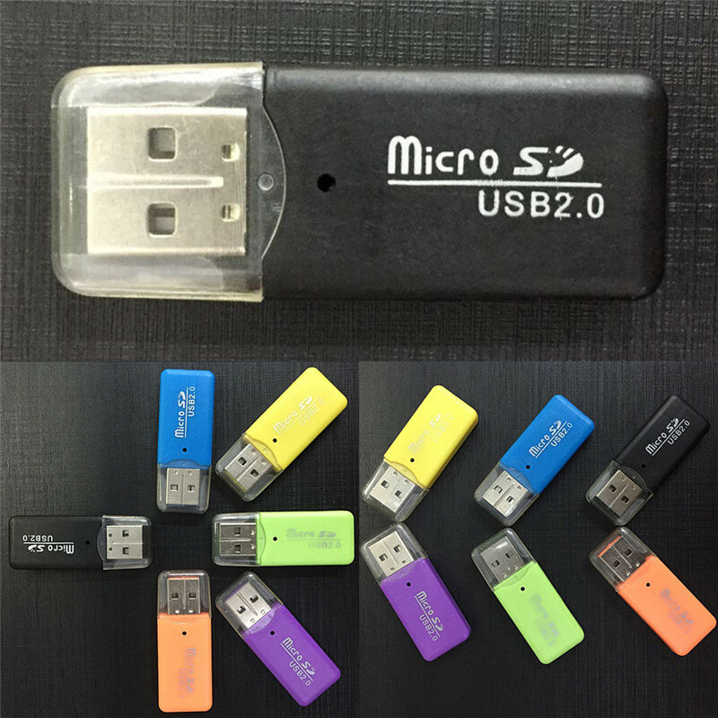 Jtztf Praktische Mini Usb Sd/Mmc Geheugenkaartlezer 480Mbps Voor Computer Laptop High-Speed USB2.0 Flash lezen