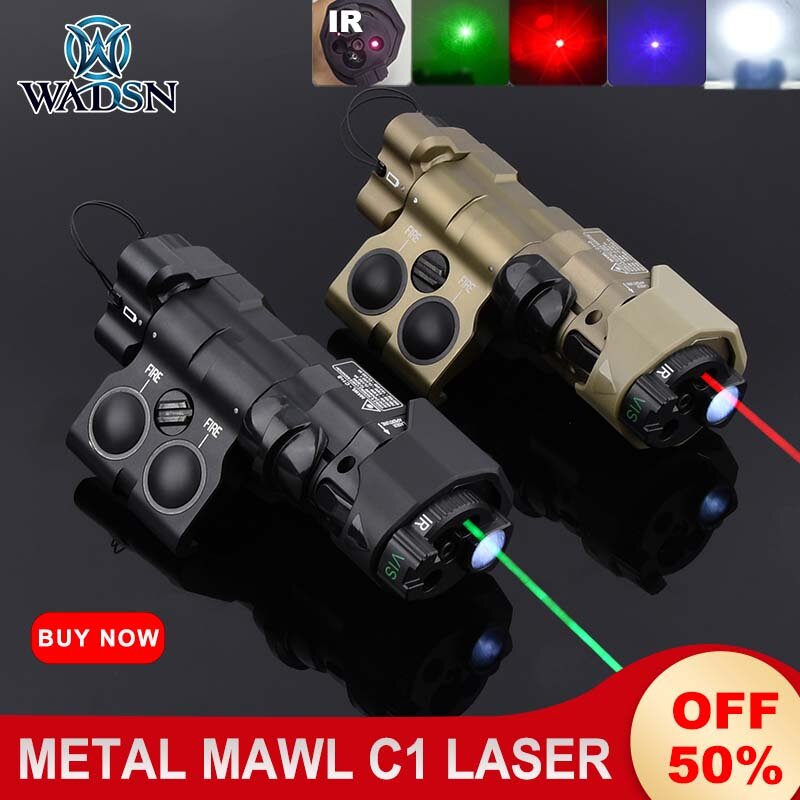 2022 nuovo Real Mawl C1 metallo tattico rosso verde Laser CNC MAWL-C1 IR visibile LED mirino Bule Laser Dual Function pressostato