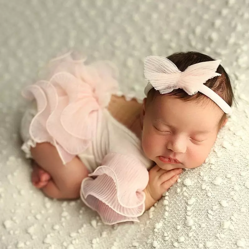 Neugeborenen Fotografie Requisiten Outfit Baby Mädchen Kleid Romper Baby Fotografia Zubehör