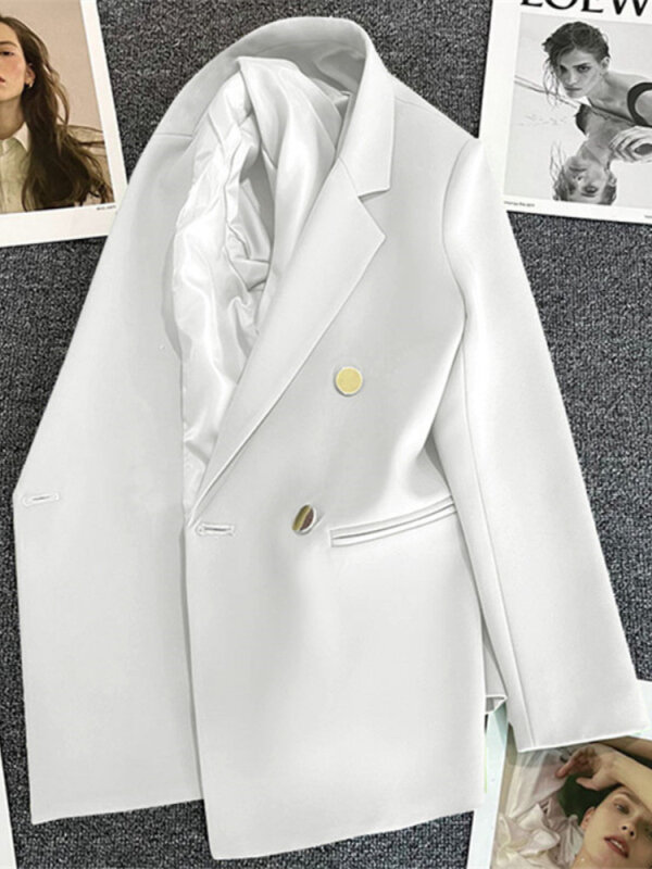 Women's Suit Coat Elegant Sports Casual Blazer Korean Fashion Luxury Jacket Spring Autumn Solid Color Ladies Clothing