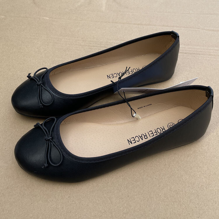 Bow ballerina flat round toe comfortable loafers