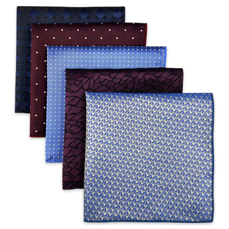 5 sztuk męskie kieszonkowe kwadratowe serwetki ślubne chusteczki zestaw mody formalny pakiet luksusowy wyjątkowy