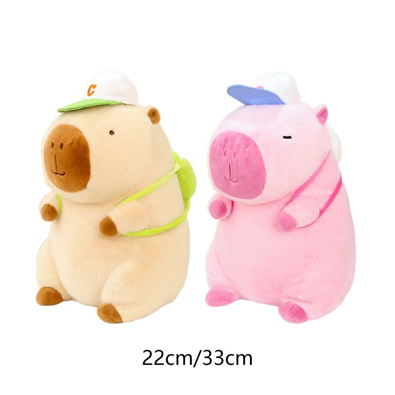 Jouet en peluche Capybara pour la décoration de la chambre des enfants, animal en peluche à collectionner, doux et mignon, cadeaux d'anniversaire pour la famille, adolescents, garçons, filles