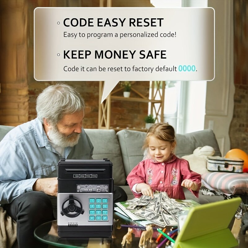 صناديق نقود إلكترونية للأطفال عملات نقدية رقمية لتوفير المال من ماكينة Atm هدايا للأطفال