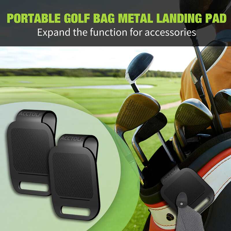 Golfs portátil de metal almofada de pouso único oval pendurado anéis design ferramenta golfs para golfs rangefinder
