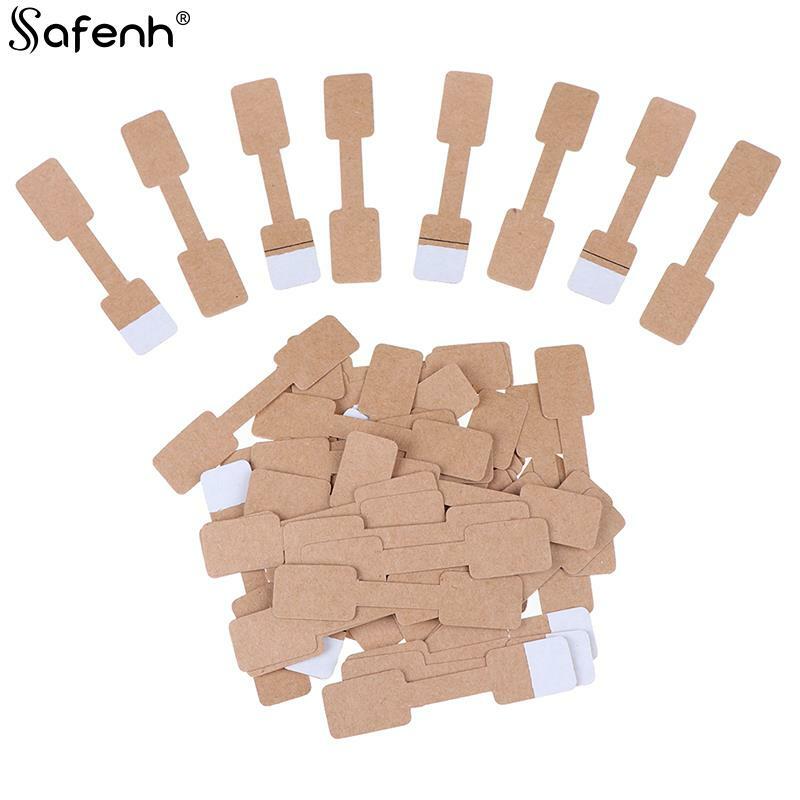 50/100Pcs/lot Blank Price Tags Necklace Ring Labels Paper Jewelry Display Card Labels Hangtag Stickers Paper 4styles
