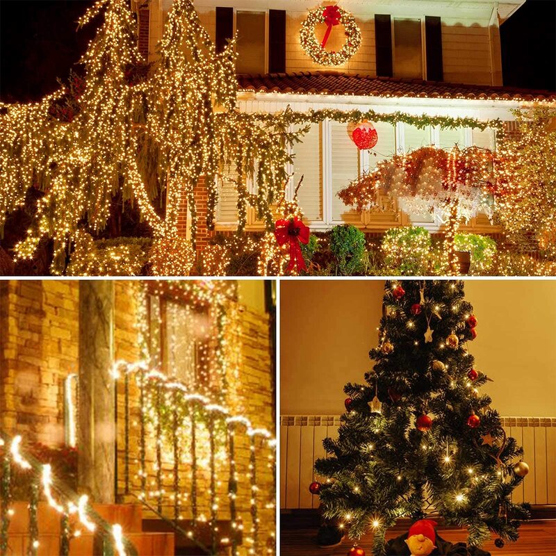Guirlanda De Cordas De Natal Strip Light, Ornamento De Árvore, Iluminação De Férias, Decoração De Casamento, 5 m, 10m