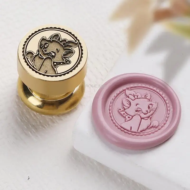 New Sanrio Hello Kitty Wax Seal Stamp Cartoon Copper Head Scrapbooking Cards Envelopes Christmas Stamp Decorative Children Gifts