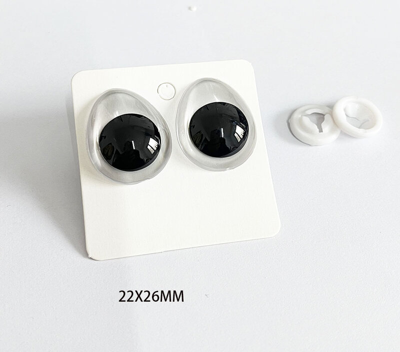 20pcs/lot 13x16mm 17x20mm 22x26mm New water shape toy aniaml  eyes clear doll findings with handpress washer size option