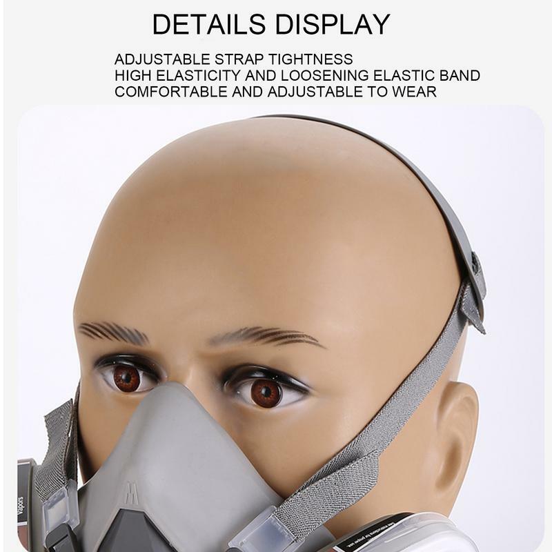 Mascarilla de protección facial reutilizable, máscara de protección de respiración profesional, antipolvo