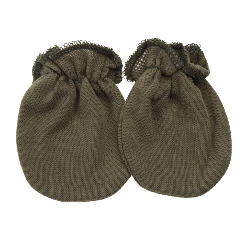 1 par recém-nascido para proteção rosto arranhões mãos luvas cor sólida sem arranhões bebê anti-arranhões algodão macio Gl Y55B