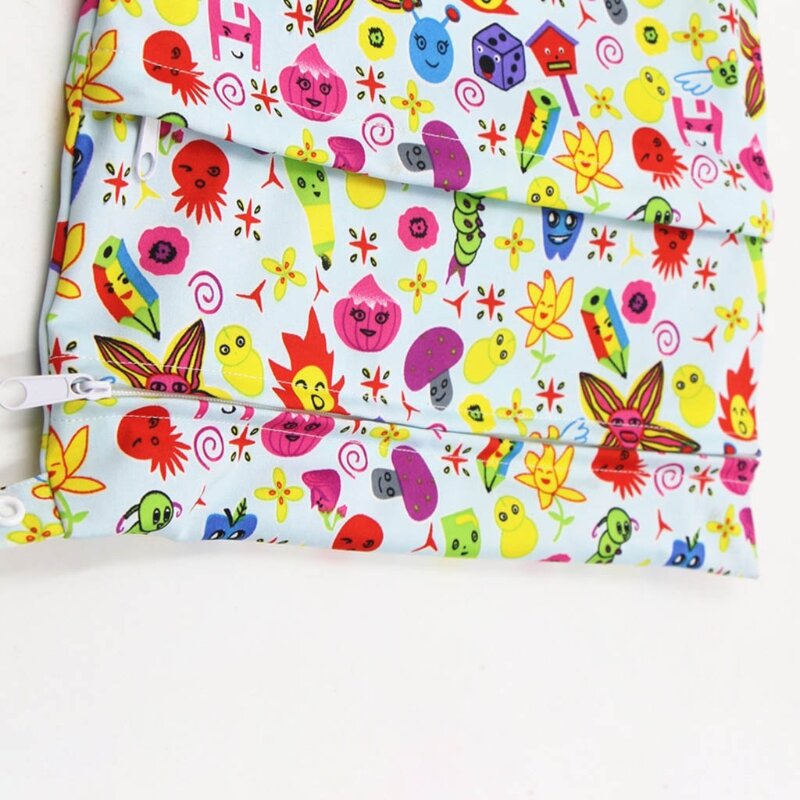30x36cm Fashion Print Baby Diaper Storage Bag Reusable Washable Travel Nappy Waterproof Wet Dry Cloth Dropship