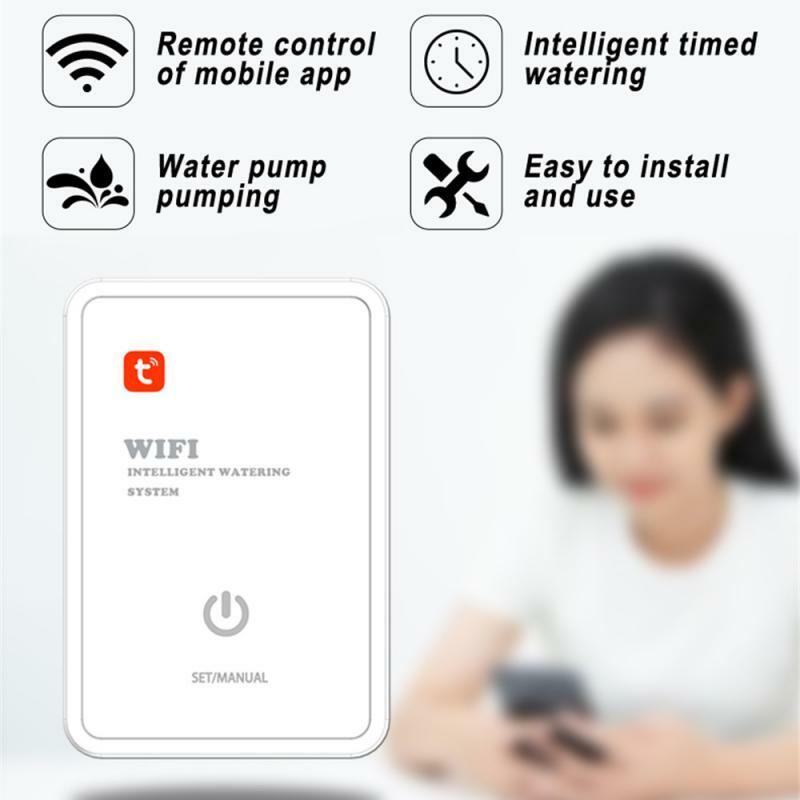 Tuya WIFI Smart Garden Irrigation Watering Timer System Soil Temperature Humidity Tester Smart Life Plant Monitor