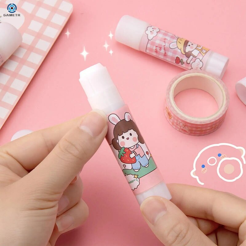 Cute Cartoon Solid Glue Stick Strong Adhesives Non-toxic Sealing Stickers Mini Stationery Office School Supplies For Students