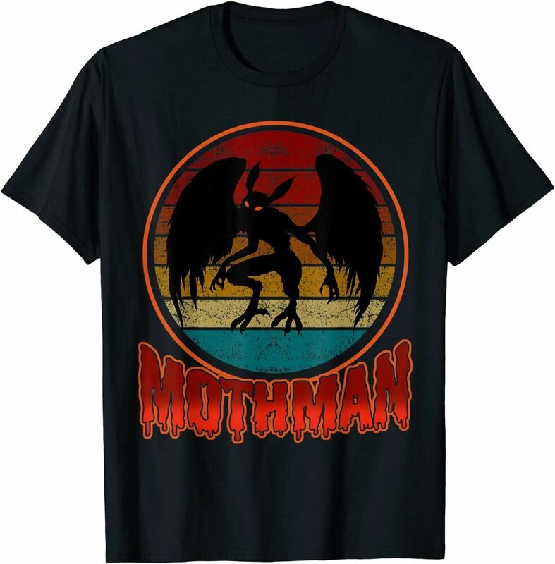 Футболка Mothman с рисунком животных, аниме Графические футболки для мужчин и женщин, летняя одежда с коротким рукавом в стиле унисекс