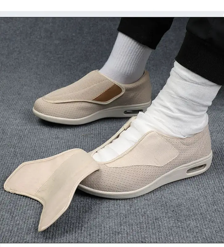 Nuova ortopedia Casual piedi larghi scarpe gonfie pollice Eversion regolazione scarpe da passeggio morbide e comode per diabetici