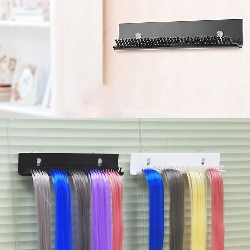 Securely Hold Hair Extension Holder Plastic Hand Tied Wefts Hair Wig Hanger for Extra Wide Wefts Wide Band Wefts
